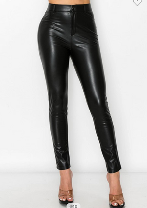 Black Faux Leather pants